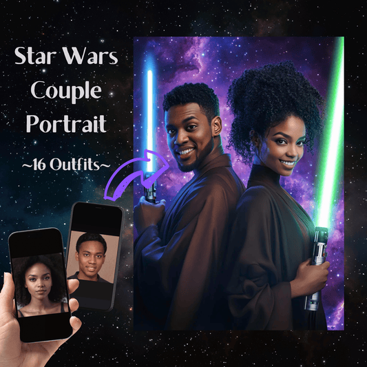 Star Wars Jedi-Paar-Porträt