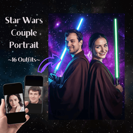Star Wars Jedi-Paar-Porträt
