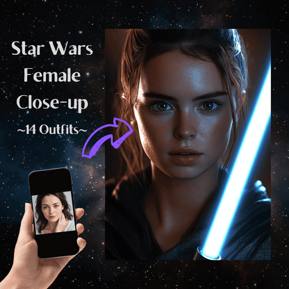 Star Wars Jedi-Frauenporträt