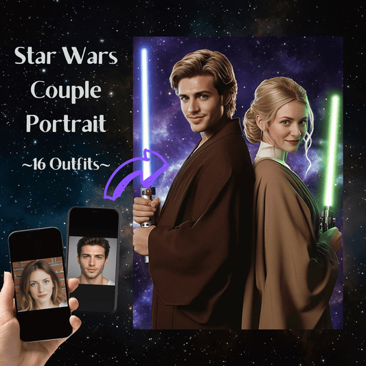 Star Wars Jedi-Paar-Porträt