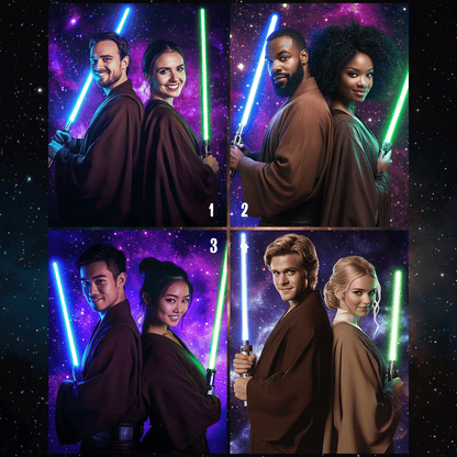 Star Wars Jedi-Paar-Porträt