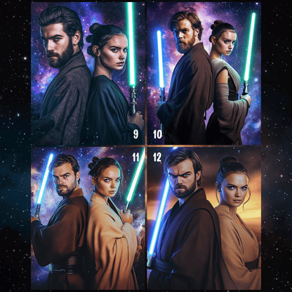 Star Wars Jedi-Paar-Porträt
