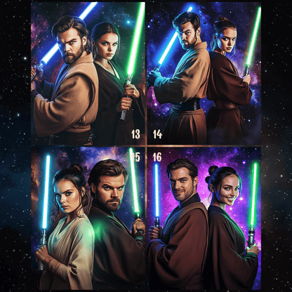 Star Wars Jedi-Paar-Porträt