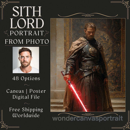 Star Wars Sith-Lord, männliches Porträt