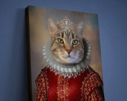 Personalisiertes Haustierportrait mit Prinzessin