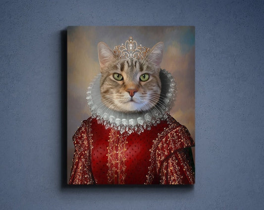 Personalisiertes Haustierportrait mit Prinzessin