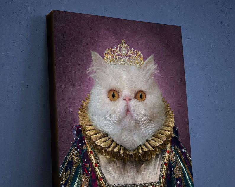 Personalisiertes Haustierportrait der Königin