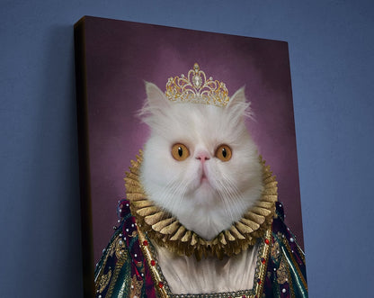 Personalisiertes Haustierportrait der Königin
