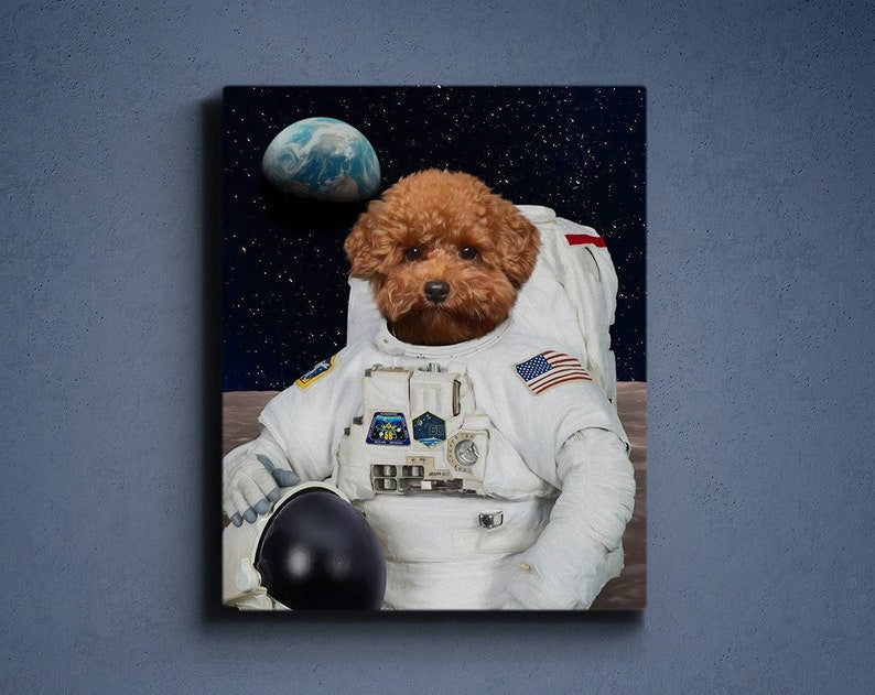 Personalisiertes Astronauten-Haustierportrait 