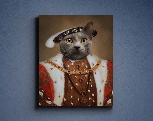 Individuelles Haustierportrait vom König 