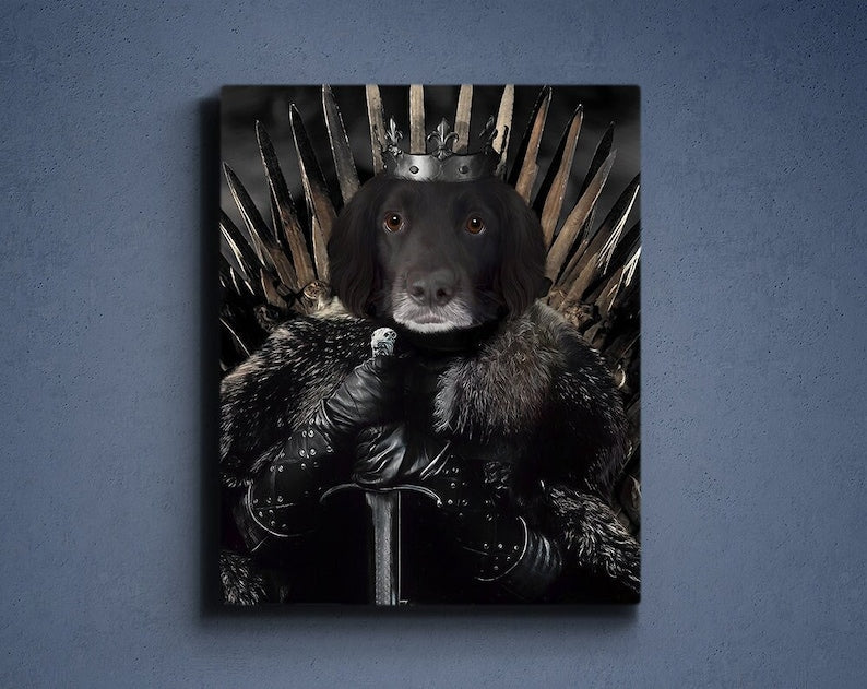 Individuelles Haustierportrait, Game of Thrones, König des Nordens, Jon Snow