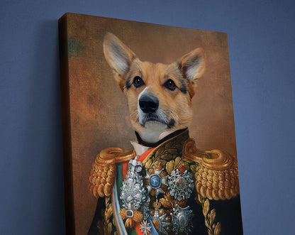 Individuelles Haustierportrait vom König 