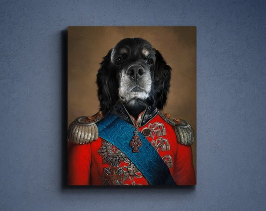 Individuelles Haustierportrait vom König 