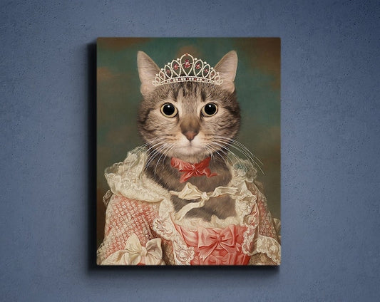 Personalisiertes Haustierportrait der Königin