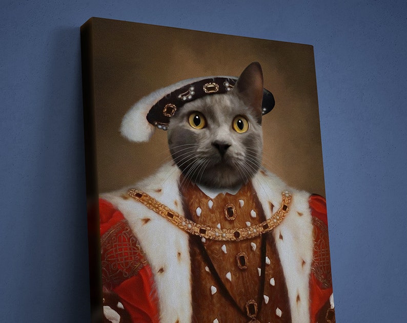 Individuelles Haustierportrait vom König 