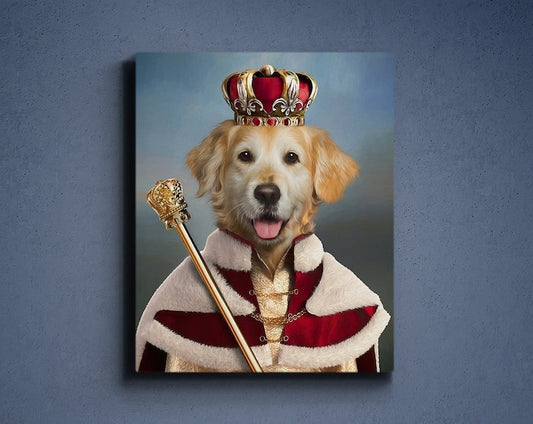 Individuelles Haustierportrait vom König 