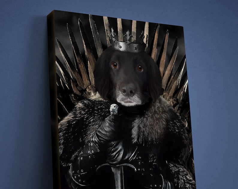 Individuelles Haustierportrait, Game of Thrones, König des Nordens, Jon Snow