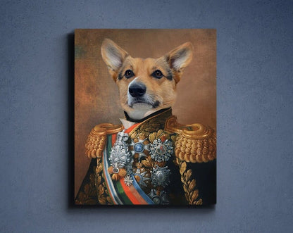 Individuelles Haustierportrait vom König 