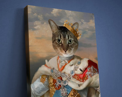 Individuelles Haustierportrait vom König 