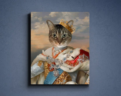 Individuelles Haustierportrait vom König 