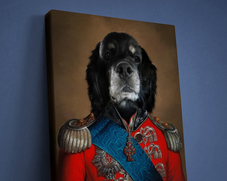 Individuelles Haustierportrait vom König 