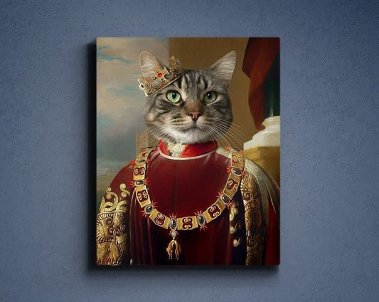 Individuelles Haustierportrait vom König 