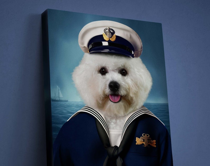 Personalisiertes Kapitän-Haustierportrait 