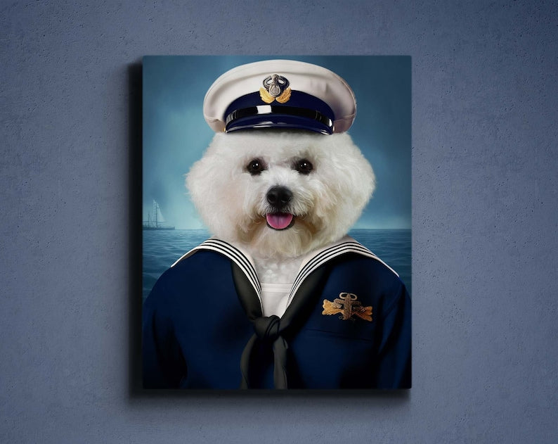 Personalisiertes Kapitän-Haustierportrait 