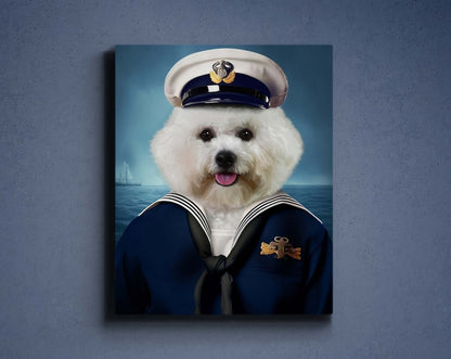 Personalisiertes Kapitän-Haustierportrait 