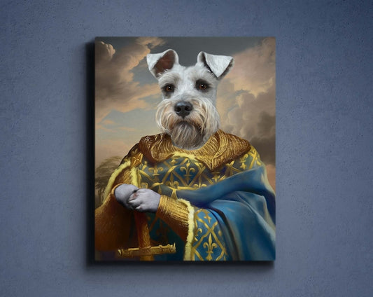 Individuelles Haustierportrait vom König 