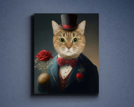 Individuelles Gentleman-Katzenportrait 