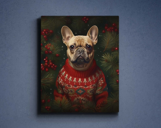 Personalisiertes Weihnachts-Haustierportrait 
