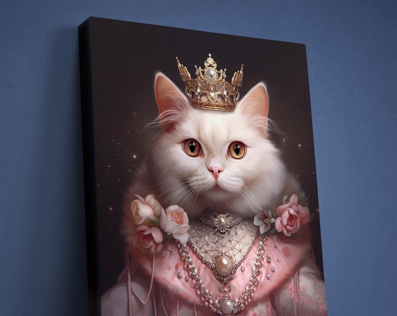 Personalisiertes Haustierportrait mit Prinzessin