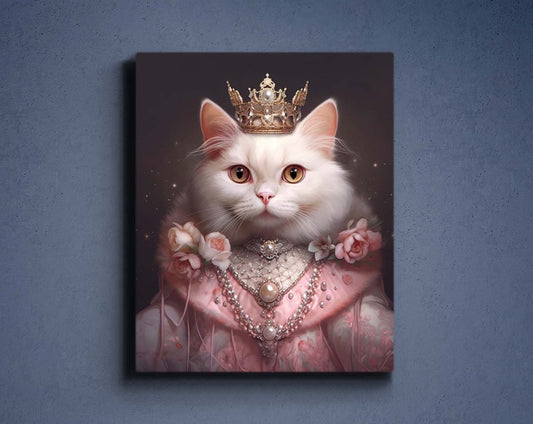 Personalisiertes Haustierportrait mit Prinzessin