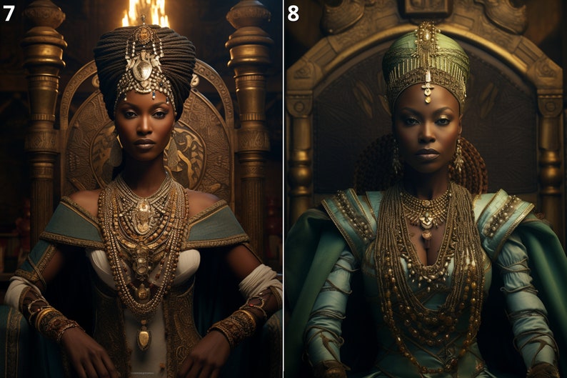 Porträt einer afrikanischen Königin 