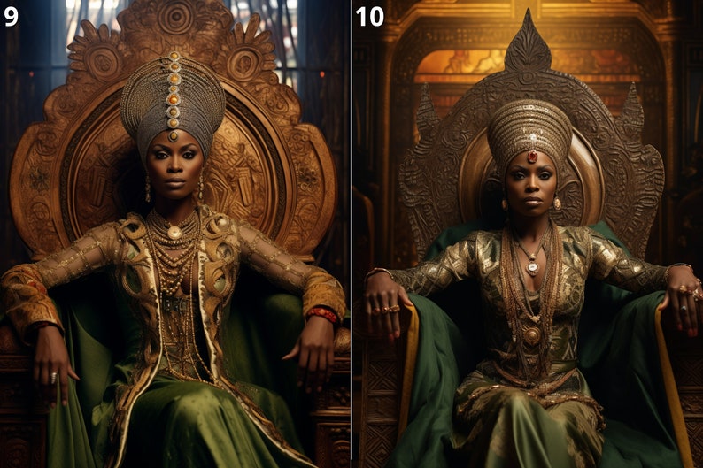 Porträt einer afrikanischen Königin 