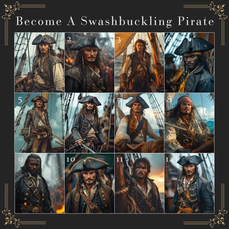 Männliches Piratenporträt