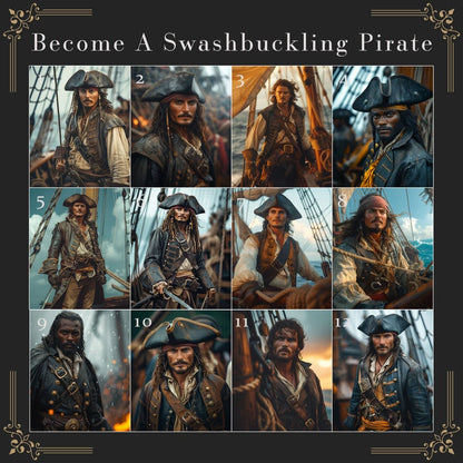Männliches Piratenporträt