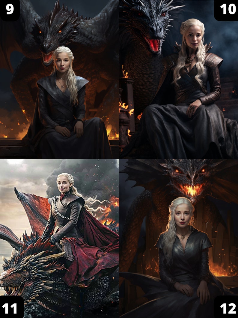 Game of Thrones Frauenporträt, Daenerys Targaryen, Die Königin des Nordens