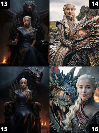 Game of Thrones Frauenporträt, Daenerys Targaryen, Die Königin des Nordens