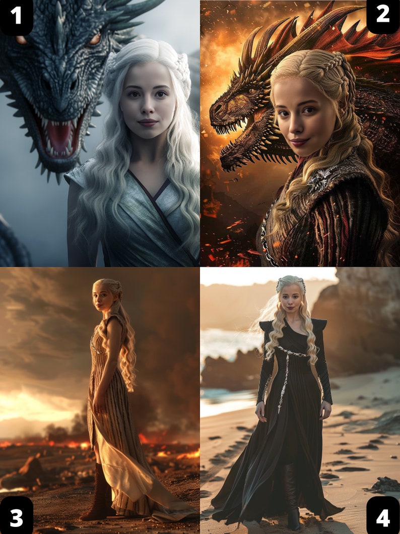 Game of Thrones Frauenporträt, Daenerys Targaryen, Die Königin des Nordens
