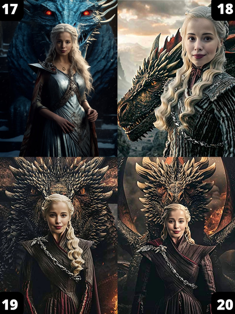 Game of Thrones Frauenporträt, Daenerys Targaryen, Die Königin des Nordens