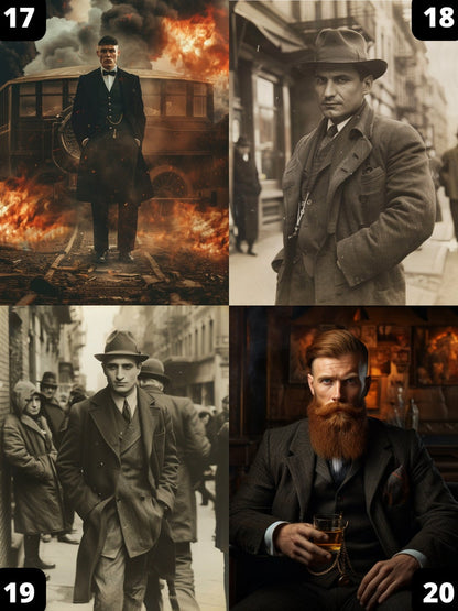 Englisches Gangster-Mann-Porträt