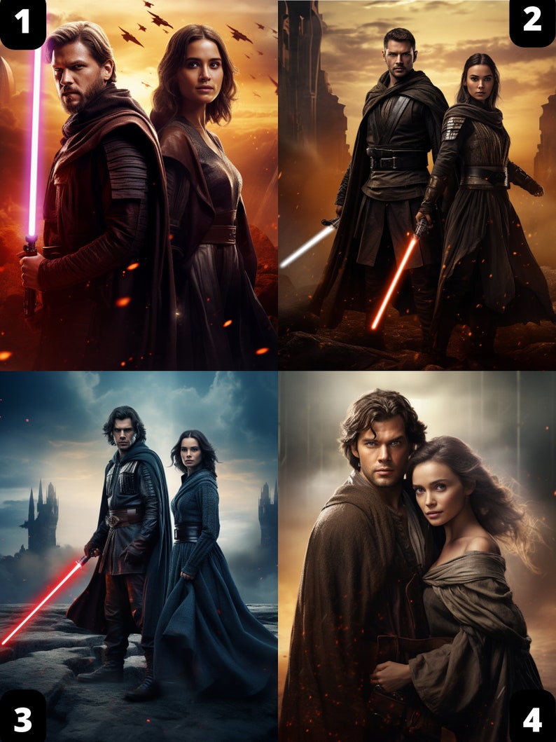 Star Wars Jedi Couple Portrait