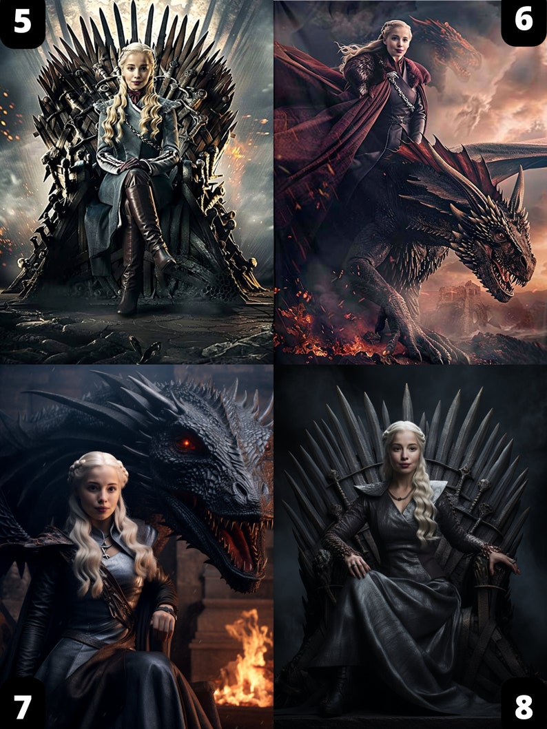 Game of Thrones Frauenporträt, Daenerys Targaryen, Die Königin des Nordens