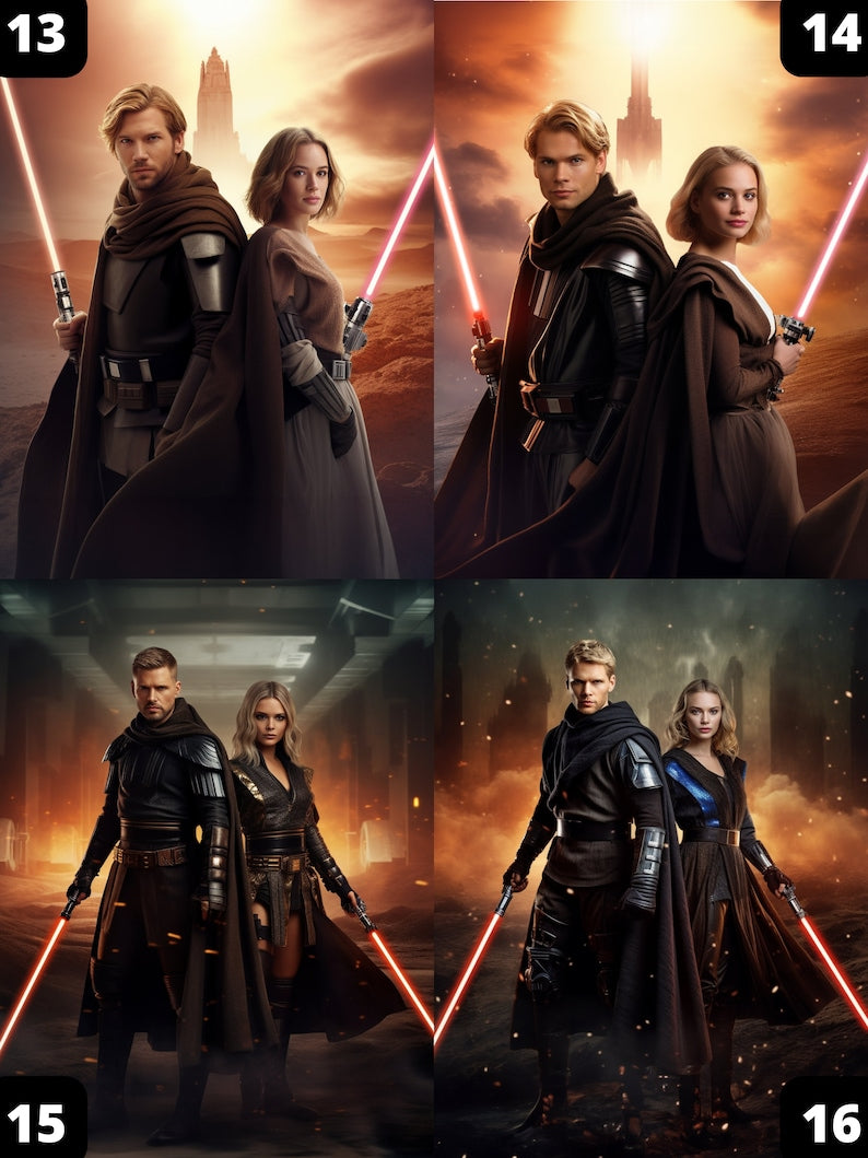Star Wars Jedi Couple Portrait