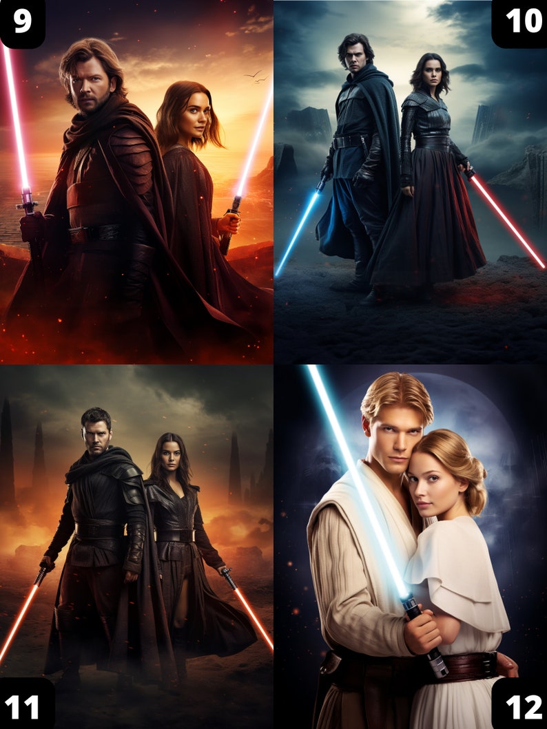 Star Wars Jedi Couple Portrait