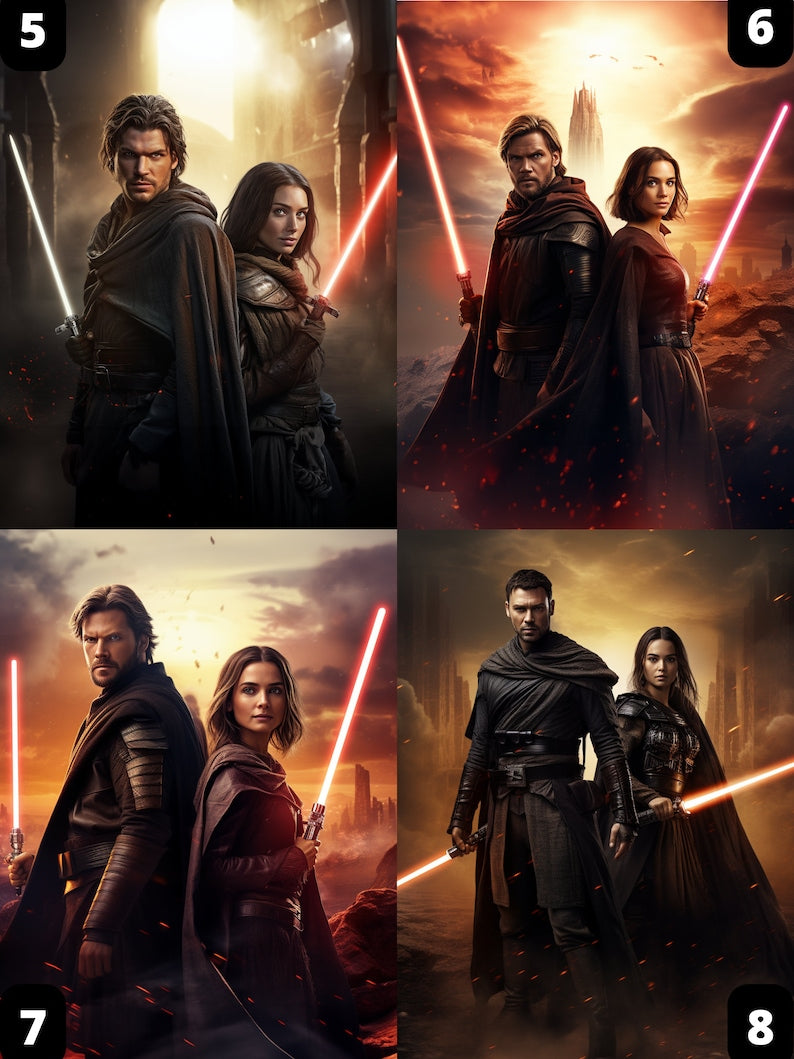 Star Wars Jedi Couple Portrait