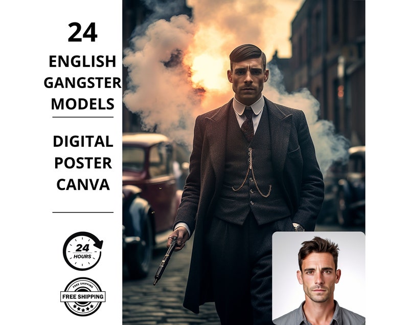 Englisches Gangster-Mann-Porträt