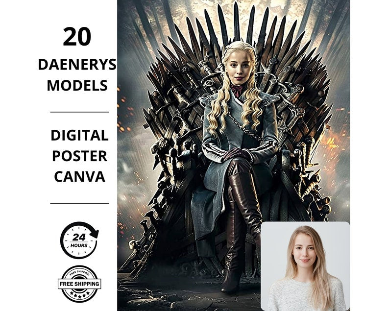 Game of Thrones Frauenporträt, Daenerys Targaryen, Die Königin des Nordens